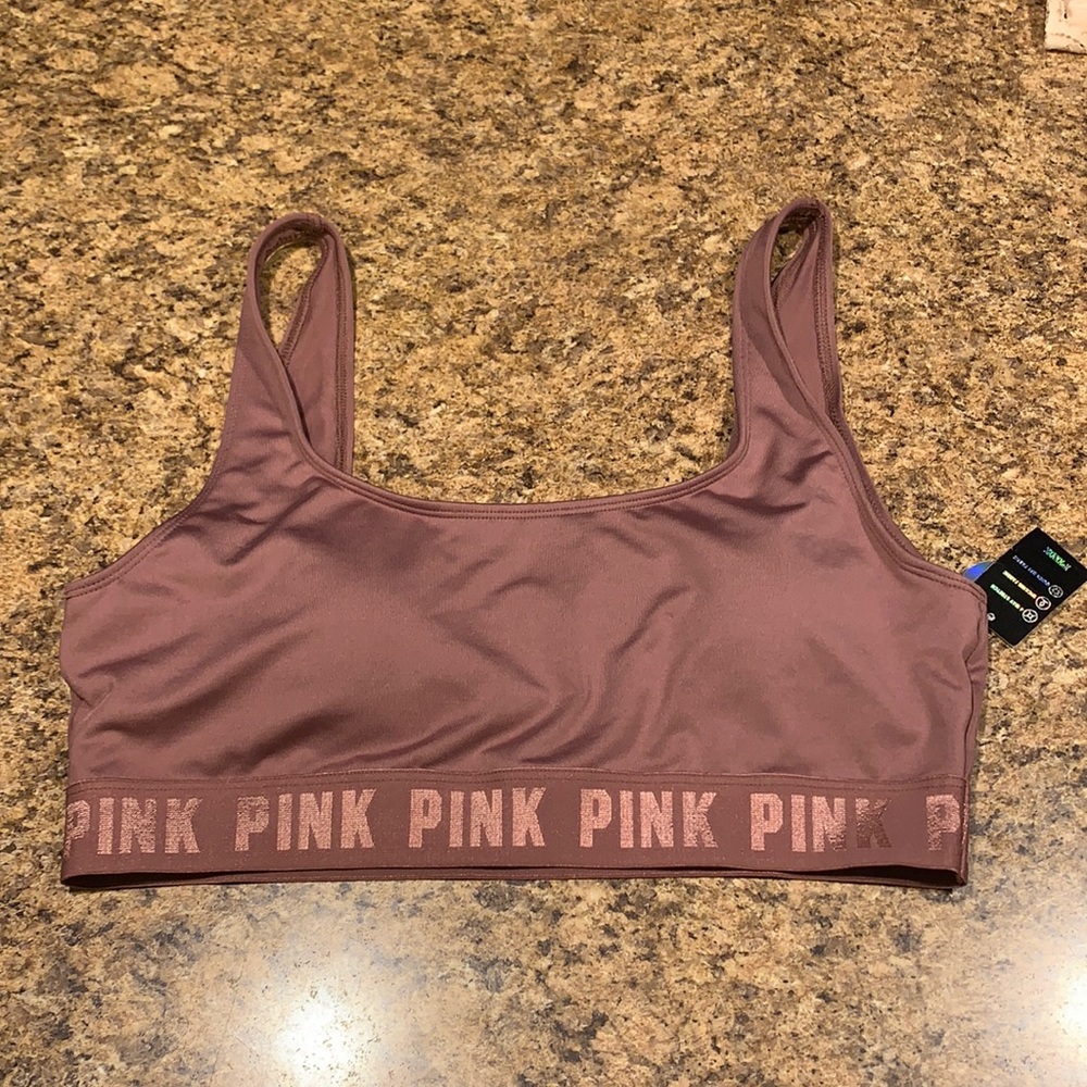 NWT Victoria Secret PINK Ultimate Gym to Swim Sports Bra Light Support Large